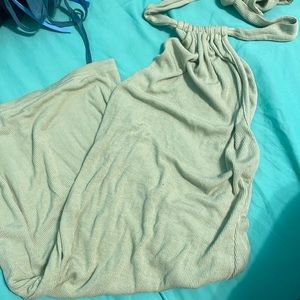 Halter dress with open back